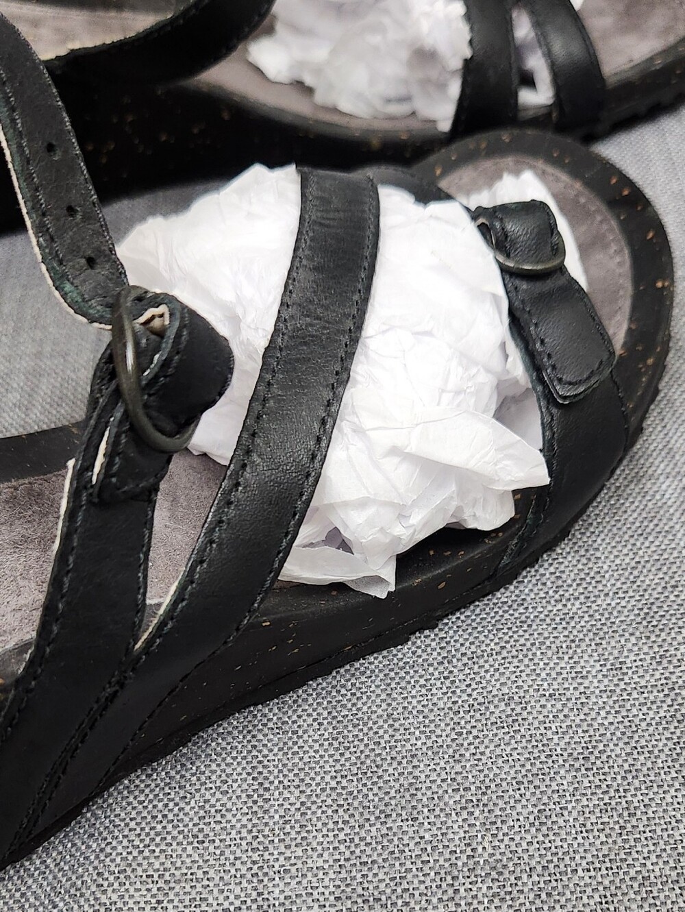 Teva Black Strap Wedge Sandals. 8.5 - Picture 10 of 11